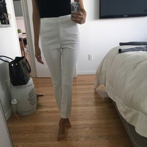 Zara cropped white pants
